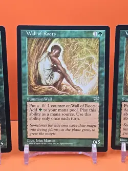 🟢🟢🟢 (4) 1996 MAGIC THE GATHERING WALL OF ROOTS MIRAGE UNPLAYED 🟢🟢🟢 - Image 4