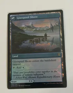 2020 Magic The Gathering Glasspool Shore/Glasspool Mimic Land/Creature #60 Foil - Image 2