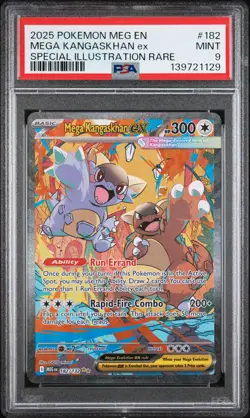 2025 POKEMON MEGA EVOLUTION SPECIAL ILLUSTRATION RARE MEGA KANGASKHAN EX PSA 9 - Image 1