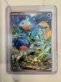 Pokemon TCG Ducklett Illustration Rare Card 109/086 Sv: White Flare Holo NM - Image 3