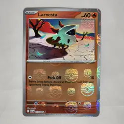 Larvesta 15/086 Master Ball Reverse Holo SV: Black Bolt Pokemon TCG 2025 NM - Image 1