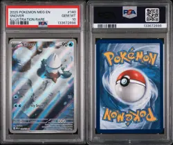2025 POKEMON MEG EN-MEGA EVOLUTION ILLUSTRATION RARE #140 SNOVER PSA 10 - Image 3