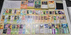 semi vintage pokemon card lot MP/DMG Holos and rares,c,un 200+ - Image 1