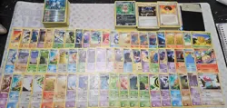 semi vintage pokemon card lot MP/DMG Holos and rares,c,un 200+ - Image 4