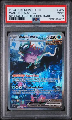 2024 POKEMON TEMPORAL FORCES SPECIAL ILLUSTRATION RARE WALKING WAKE EX PSA 9 - Image 1