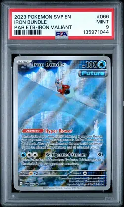 2023 POKEMON SVP EN-SV BLACK STAR PROMO #066 IRON BUNDLE PSA 9 - Image 1