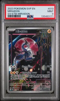 2023 POKEMON SVP EN-SV BLACK STAR PROMO #013 MIRAIDON PSA 9 - Image 1