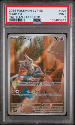 2024 POKEMON SVP EN-SV BLACK STAR PROMO #075 MIMIKYU PSA 9 - Image 1