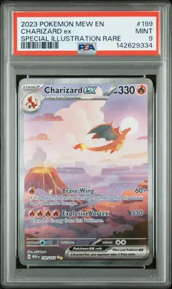 2023 POKEMON MEW EN-151 SPECIAL ILLUSTRATION RARE #199 CHARIZARD EX PSA 9 - Image 1