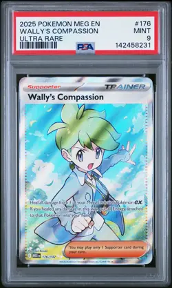 2025 POKEMON MEG EN-MEGA EVOLUTION ULTRA RARE #176 WALLY'S COMPASSION PSA 9 - Image 1
