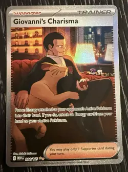 Pokemon TCG Giovanni's Charisma 204/165 Sv: Scarlet & Violet 151 Holo NM - Image 1
