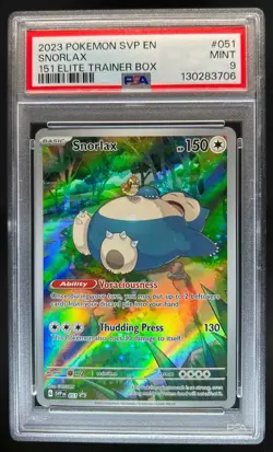 2023-25 Pokemon SV Black Star Promos Snorlax #051 PSA 9 - Image 1