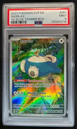 2023-25 Pokemon SV Black Star Promos Snorlax #051 PSA 9 - Image 1