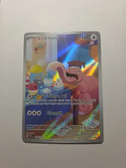 Pokemon TCG Lickitung Illustration Temporal Forces Holo 180/162 - Image 1