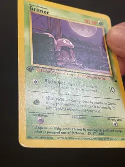 Grimer 48/62 1st Edition Fossil Pokemon TCG WotC Vintage HP - Image 3