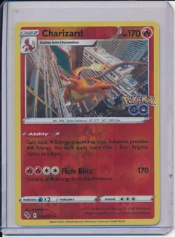 Charizard 010/078 Reverse Holo Rare Pokemon GO 2022 Pokemon - Image 1