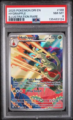 2025 POKEMON DRI EN-DESTINED RIVALS ILLUSTRATION RARE #188 HYDRAPPLE PSA 8 - Image 1