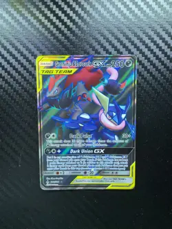 GRENINJA & ZOROARK GX TAG TEAM 2019 POKEMON TCG UNBROKEN BONDS 200/214 Damaged - Image 1