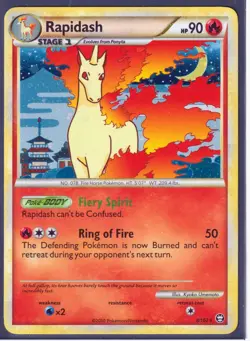 2010 RAPIDASH 8/102 HeartGold SoulSilver TRIUMPHANT POKEMON CARD RARE-HOLO-NM/LP - Image 1