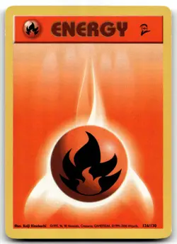 Fire Energy 126/130 Base Set 2 Common Normal Pokemon TCG MP - Image 1
