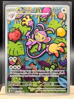 Ambipom 107/094 Illustration Rare Phantasmal Flames Pokemon TCG NM - Image 1