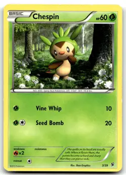 Chespin 3/39 Kalos Starter Set Common Normal Pokemon TCG HP - Image 1