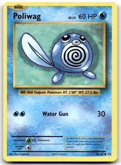 Poliwag 23/108 XY - Evolutions Common Normal Pokemon TCG NM - Image 1