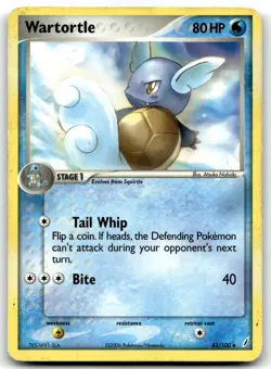 Wartortle 43/100 Crystal Guardians Uncommon Normal Pokemon TCG HP - Image 1