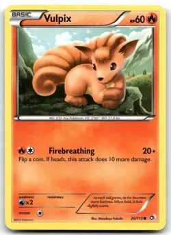 Vulpix 20/113 Legendary Treasures Common Normal Pokemon TCG MP - Image 1