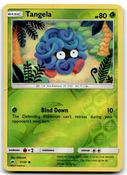 Tangela 7/147 SM - Burning Shadows Common Reverse Holo Pokemon TCG MP - Image 1
