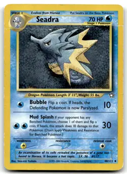 Seadra 048/111 Neo Genesis Uncommon Unlimited Pokemon TCG HP - Image 1
