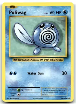 Poliwag 23/108 XY - Evolutions Common Normal Pokemon TCG LP - Image 1