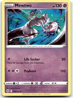 Mewtwo 056/172 SWSH09: Brilliant Stars Rare Normal Pokemon TCG NM - Image 1