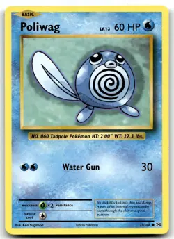 Poliwag 23/108 XY - Evolutions Common Normal Pokemon TCG LP - Image 1