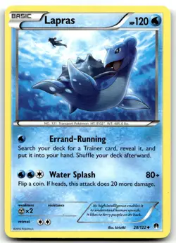 Lapras 28/122 XY - BREAKpoint Uncommon Normal Pokemon TCG LP - Image 1