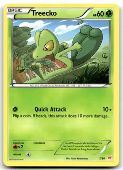 Treecko (#7) 7/30 XY Trainer Kit: Latias & Latios Common Normal Pokemon TCG HP - Image 1