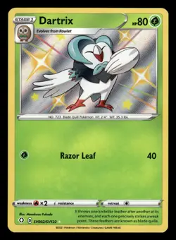 Dartrix SV002/SV122 Shiny Holo Rare Shining Fates Pokemon Card - Image 1