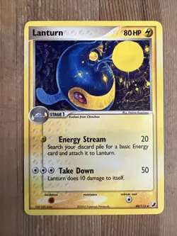 Lanturn - 40/115 - Uncommon VLP, English Pokemon EX Unseen Forces - Image 1