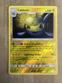 Pokemon TCG Lanturn Sun & Moon: Celestial Storm 50/168 Reverse Holo Uncommon NM - Image 1