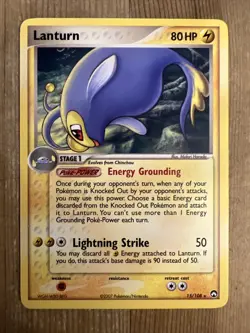 Lanturn 15/108 EX Power Keepers Rare Nintendo 2007 Pokemon Card NM - Image 1