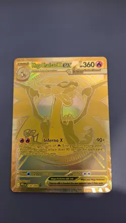 Gold Mega Charizard X EX 130/094 - English - Pokemon Phantasmal Flames - Image 1