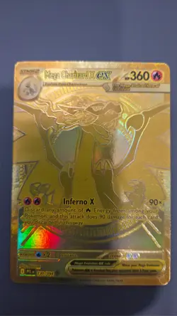 Gold Mega Charizard X EX 130/094 - English - Pokemon Phantasmal Flames - Image 2