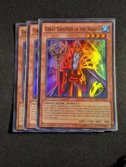 Yugioh 3x Great Sorcerer of the Nekroz THSF-EN011 1st Edition Super Rare NM - Image 1