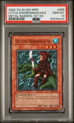 2002 Yu-Gi-Oh! Little Swordsman/Aile Metal Raiders MRD 1st Edition Common PSA 10 - Image 1