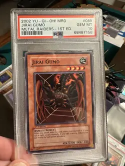 2002 Yu-Gi-Oh! Jirai Gumo Metal Raiders MRD 1st Edition Common PSA 10 - Image 1