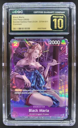 2024 ONE PIECE CCG BLACK MARIA BANDAI GAMES FEST ST04-011 CGC 10 PRISTINE RC7 - Image 1