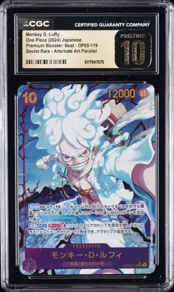 2024 ONE PIECE JAPANESE PREMIUM BOOSTER ALT ART MONKEY D. LUFFY CGC 10 PRISTINE - Image 1