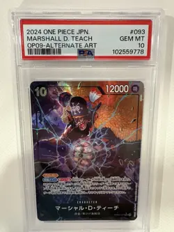 One Piece CCG Bandai Marshall D. Teach OP09-093 Alternate Art (PSA 10) - Image 4