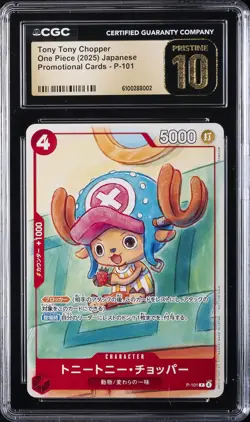 2025 ONE PIECE - PROMO CARDS JPN #P-101 TONY TONY CHOPPER CGC 10 PRISTINE - Image 1