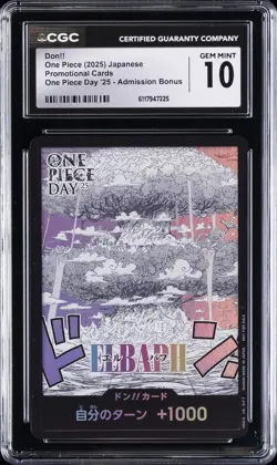 2025 ONE PIECE JAPANESE PROMO ONE PIECE DAY '25 ADMISSION BONUS DON!! CGC 10 - Image 1